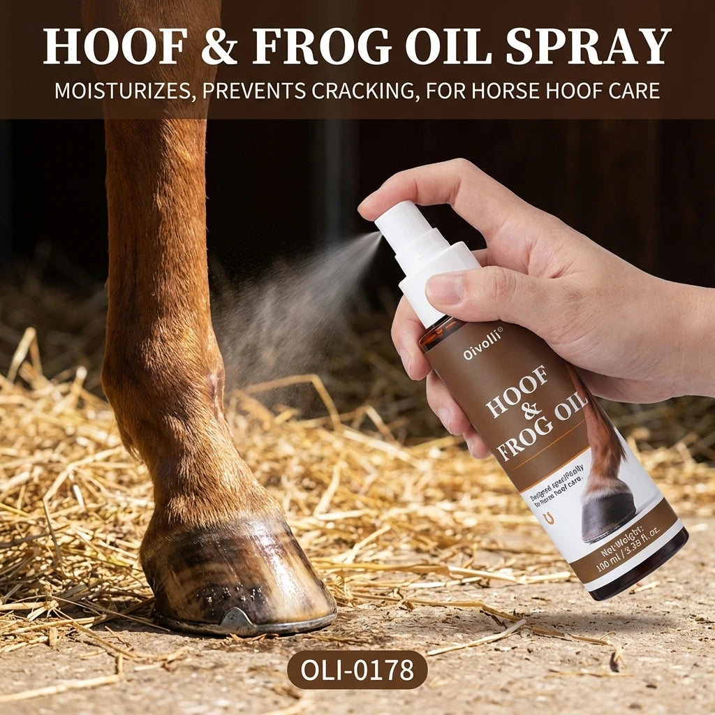 Horse-Hoof Care Oil Spray 100ml Moisturizing Formula For Horses With Even Application Peaceful Pleasures Health and Wellness