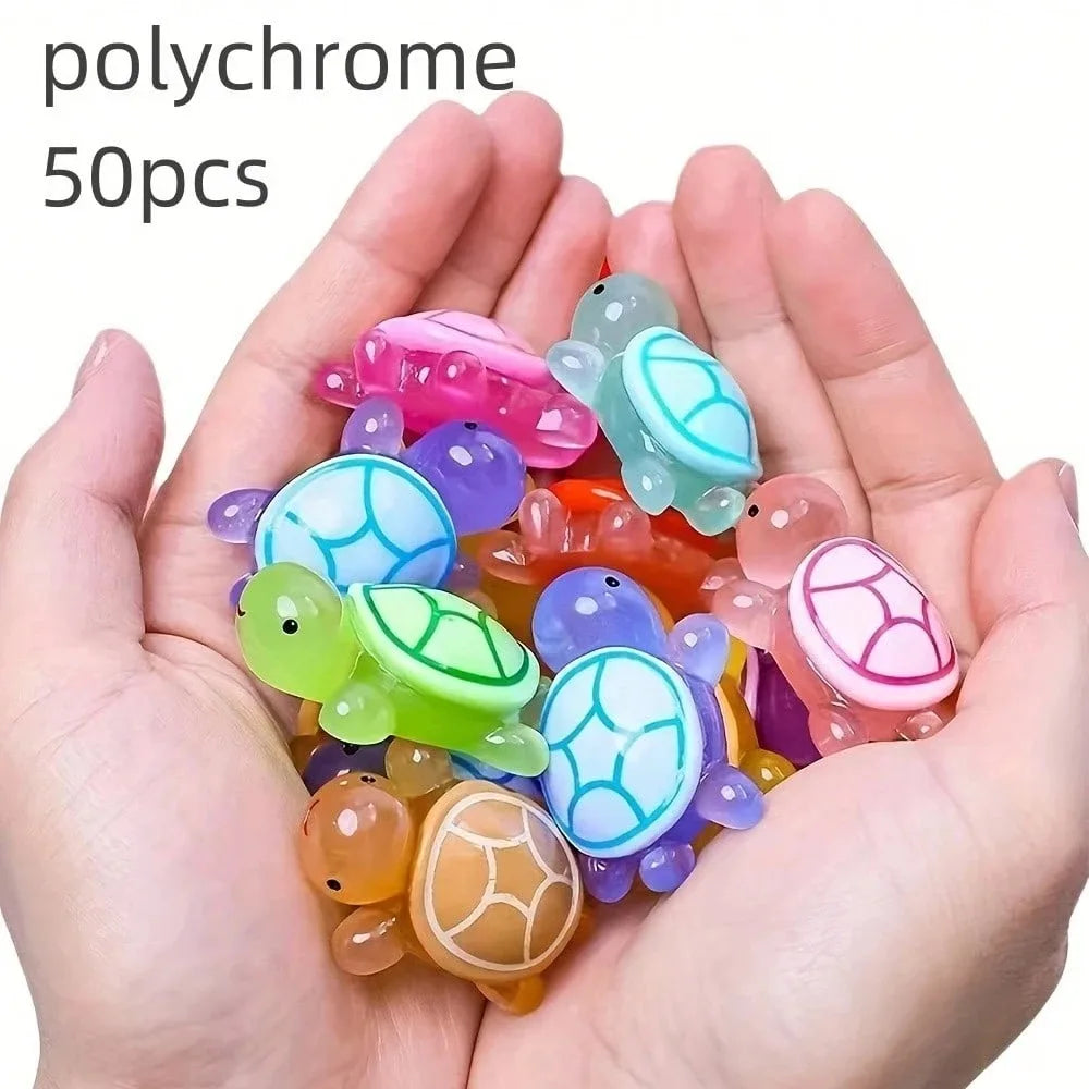 Glow-in-the-Dark 3D Turtle Figurines 30/50pcs – Party Decor