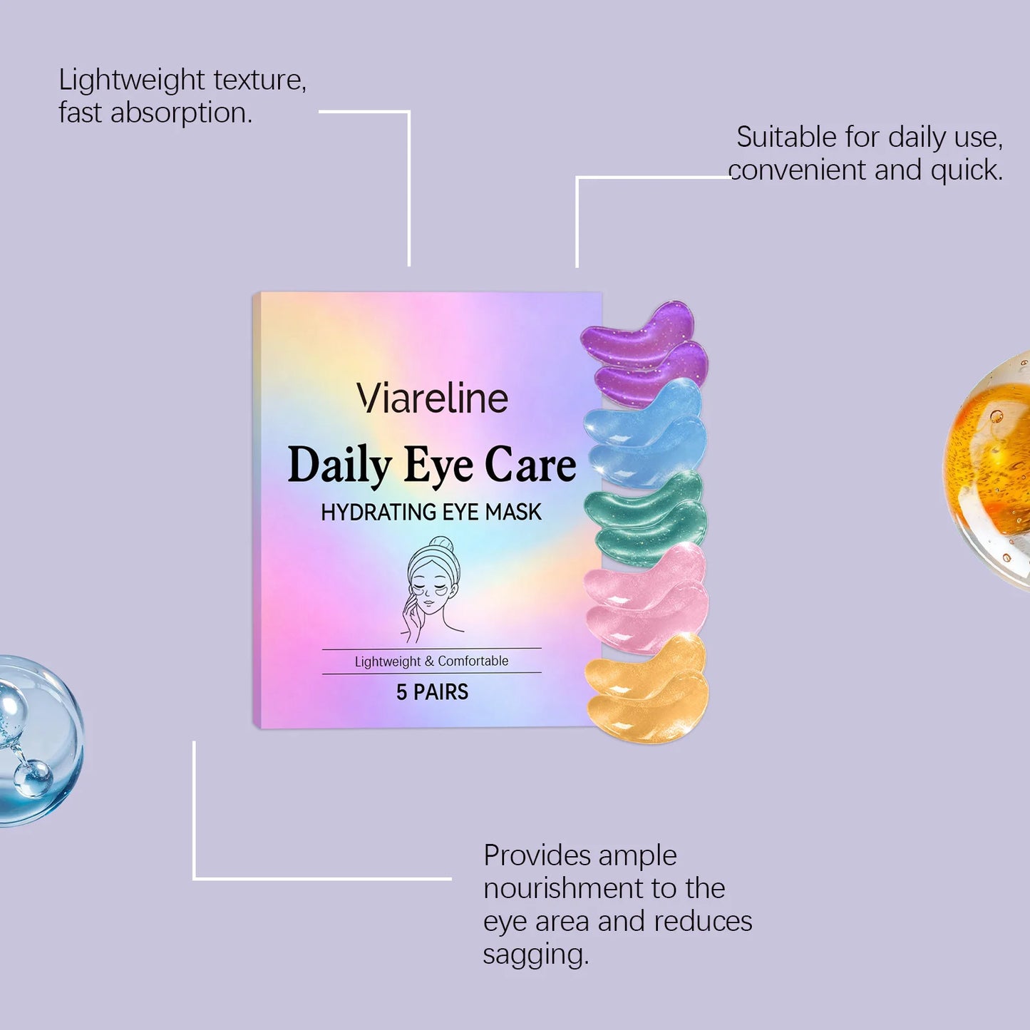 Hyaluronic Hydrating Eye Mask Relieve Eye Fatigue Remove Dark Circles Eye Bags Smoothing Wrinkles Moisturizing Firming Eye Mask Peaceful Pleasures Health and Wellness