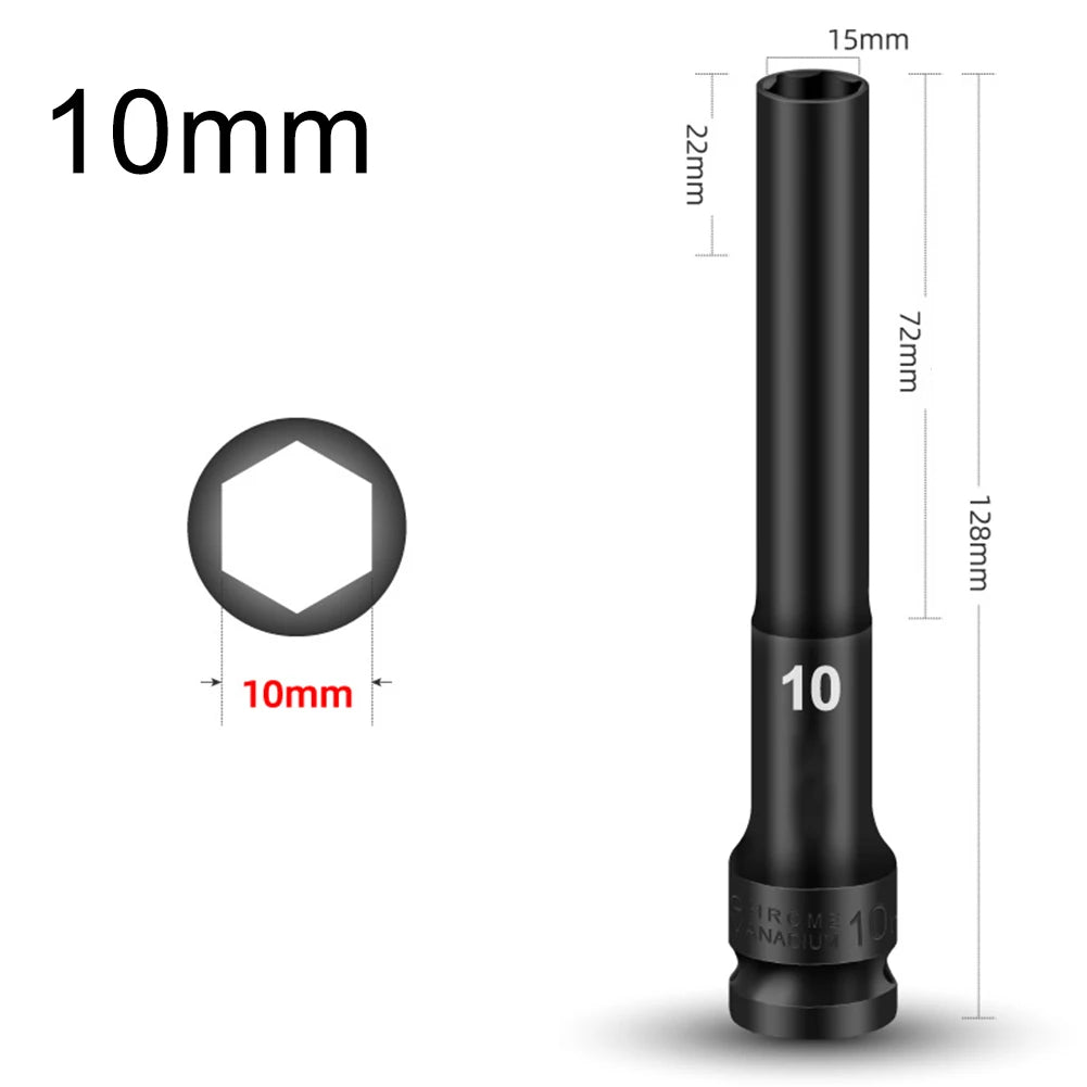 1 Drive Deep Impact Hex Socket Extra Bolt Nut Driver Bit 8- Spanner