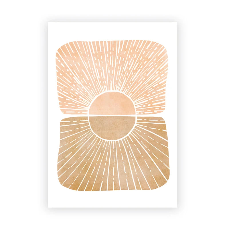 Watercolor Abstract Canvas Wall Art | Pastel Boho Beige Gray
