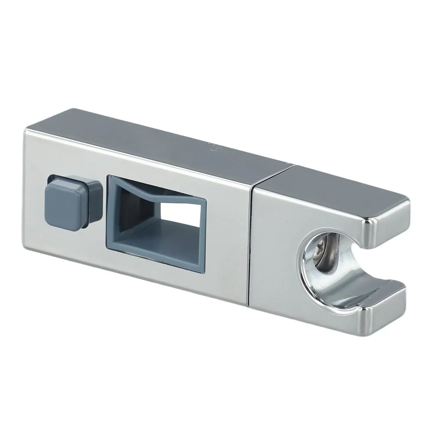 Adjustable Chrome Shower Rail Slider Bracket – 360° Swivel