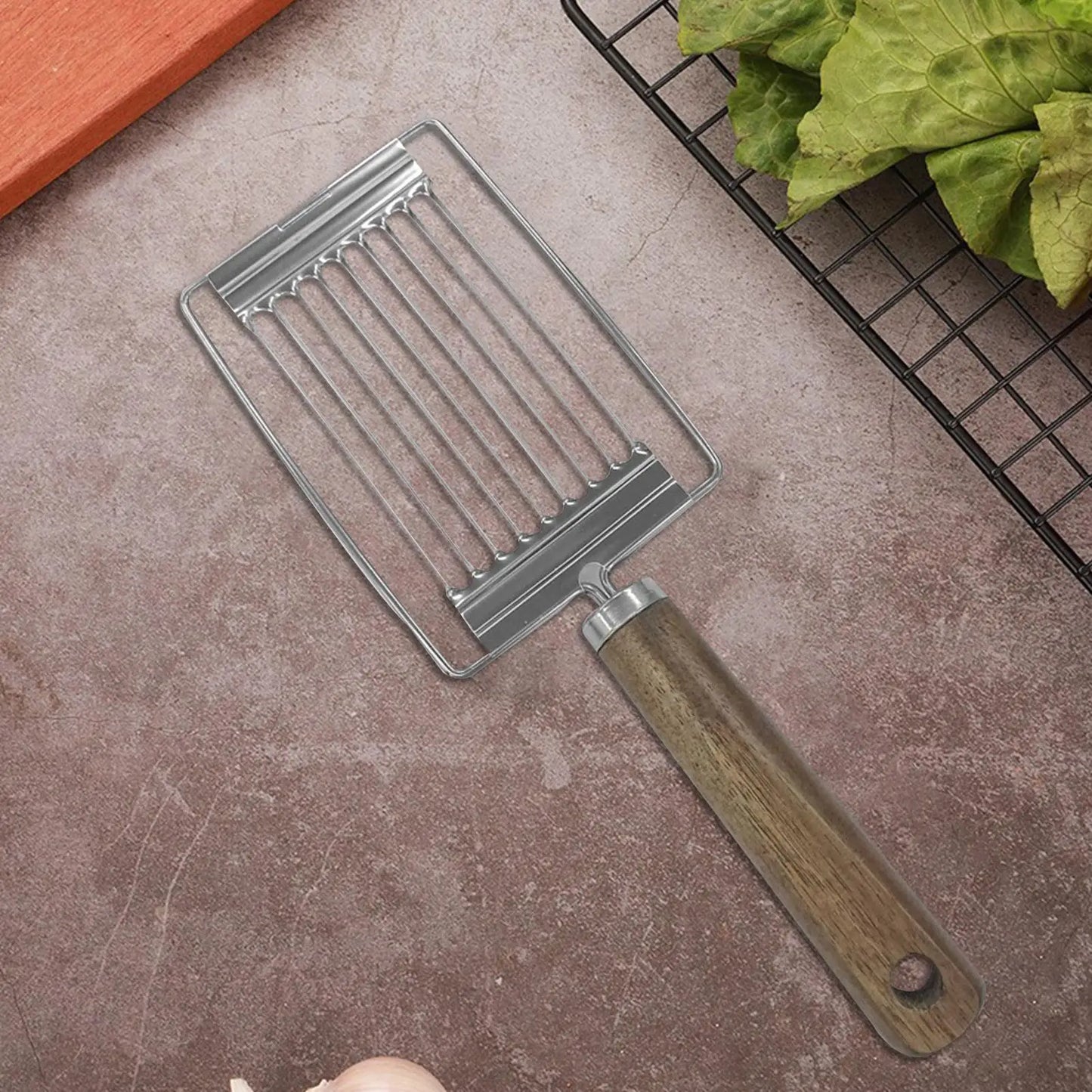 Stainless Steel Egg & Tomato Slicer – Handheld Kitchen Tool