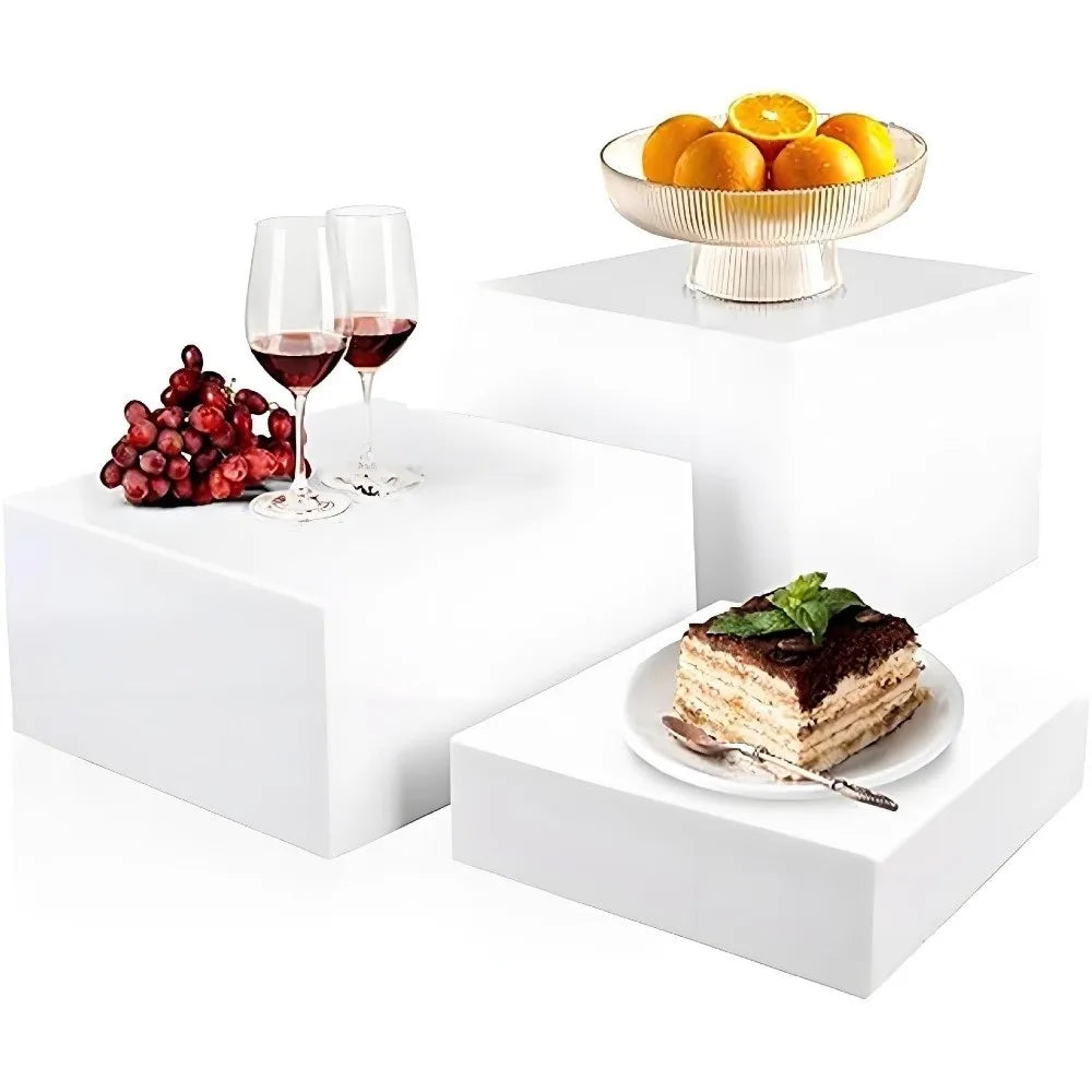 Acrylic Buffet Riser Set 3/6 Pcs – Stackable Dessert Display
