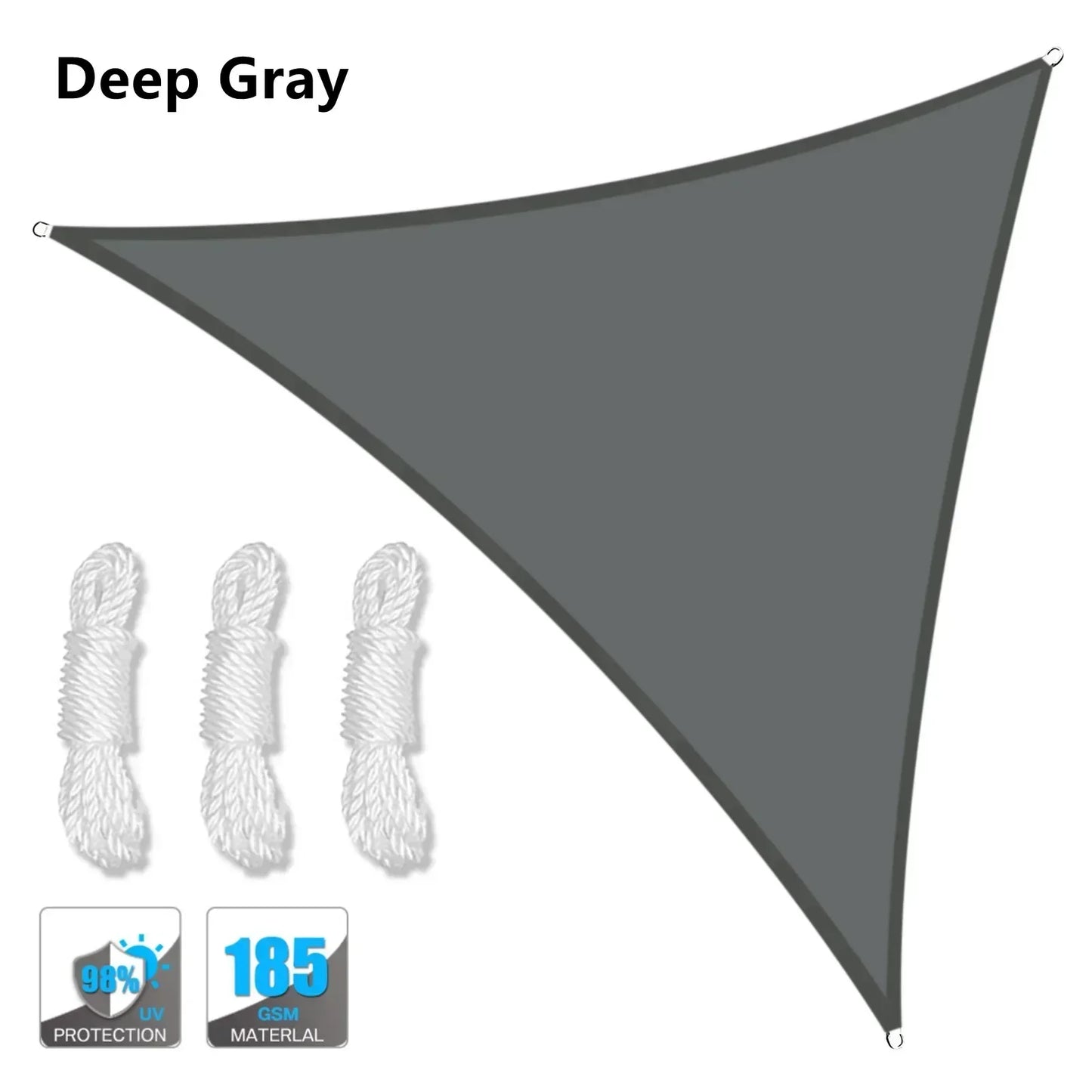 Triangle Shade Sail UPF50+ 98% UV Block Water-Resistant Canopy