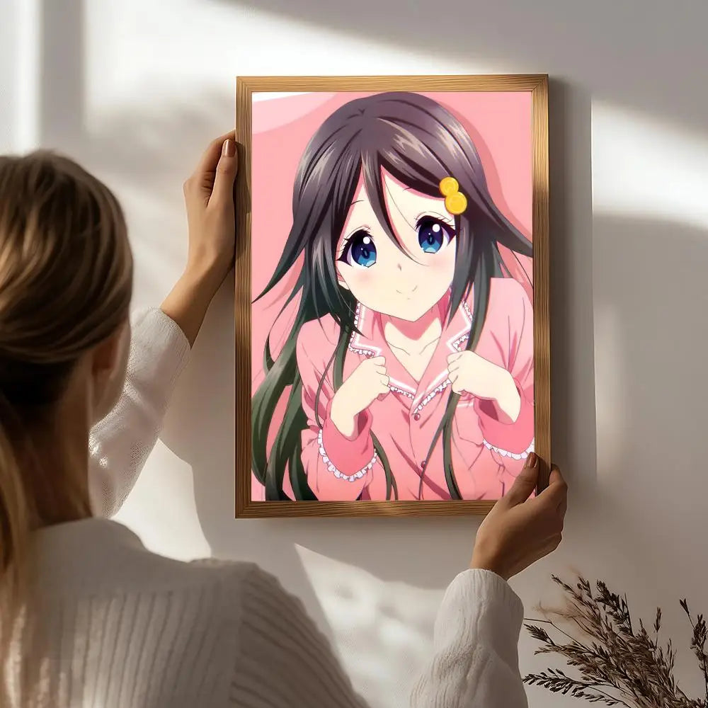 Anime M-Myriad Colors Phantom World Poster HD Self Adhesive Waterproof Wall Art Ideal for Home Office Dorm Bedroom Great Gift Peaceful Pleasures Health and Wellness White8 50X70cmNoframe