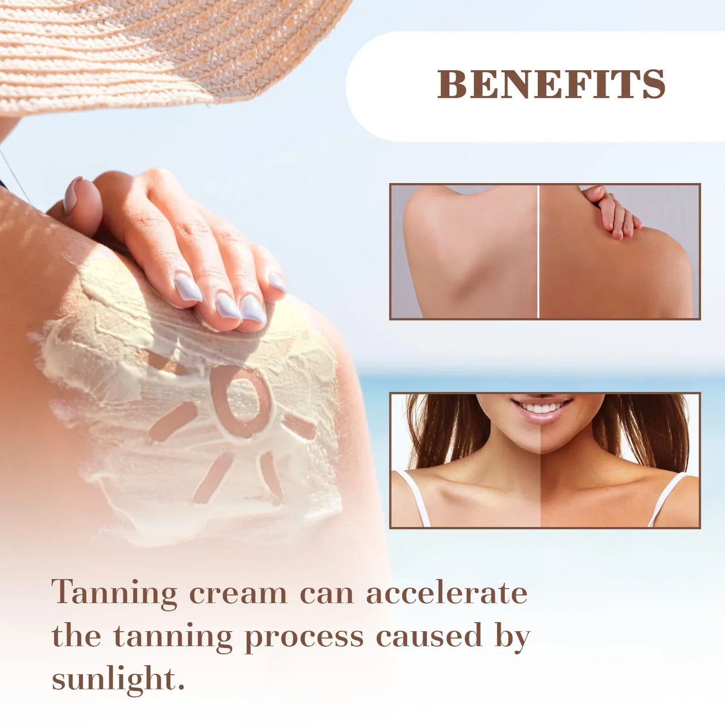 OceAura Self Tanner Bronzing Lotion – Sunless Tan Cream 80g