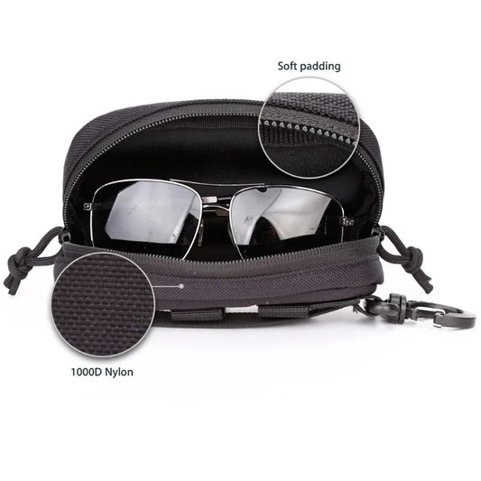 Tactical Nylon Hard Shell Glasses Case | Sunglass Storage Bag Glasses Case Peaceful Pleasures Health and Wellness