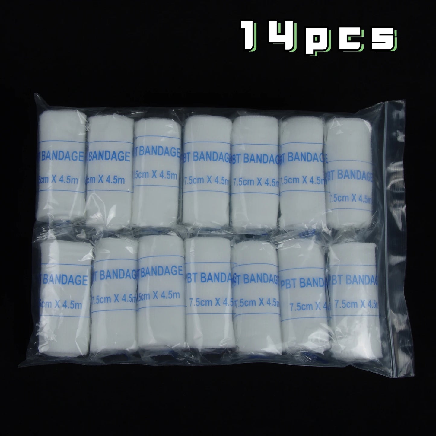PBT Elastic Bandage First Aid Kit Gauze Roll Wound Dressing Medical Nursing Emergency Care Bandage 7cm*4.5M Medical Supplies Peaceful Pleasures Health and Wellness PBT elastic bandage 7.5cmX4.5M