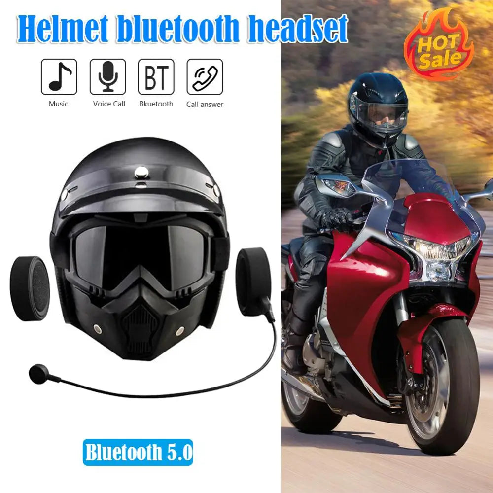 BT17 Bluetooth 5.0 Waterproof Motorcycle Helmet Headset