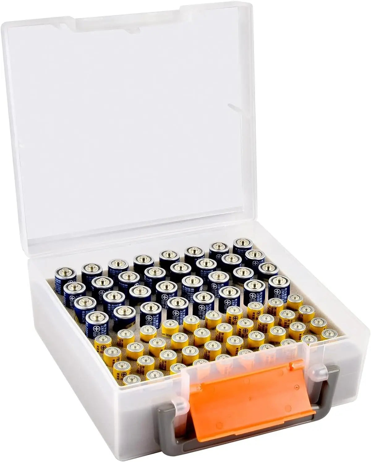Battery Organizer Storage Case – Holds 54 AA & AAA Batteries