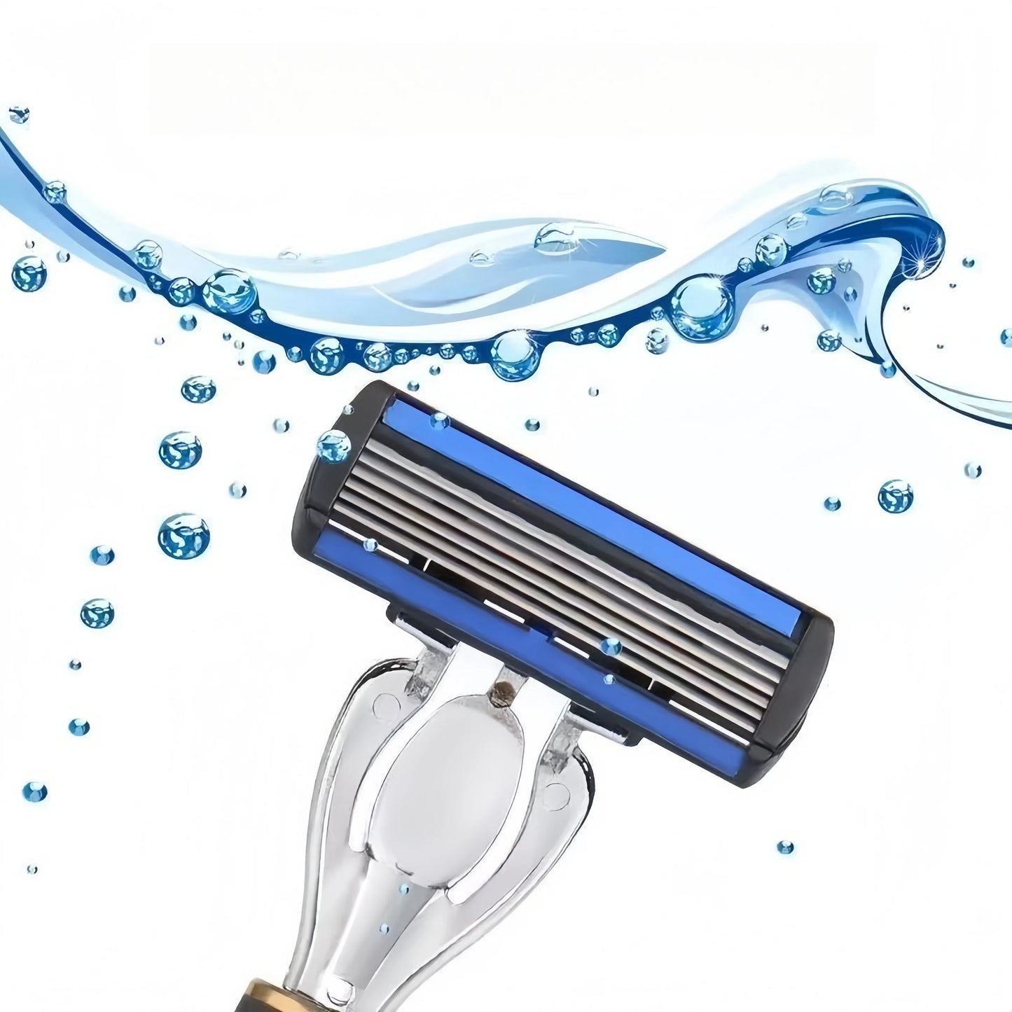 6-Blade Manual Safety Razor | Replaceable Head | Men & Women