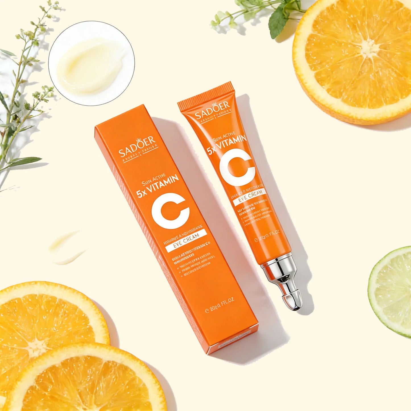 SADOER Vitamin C Eye Cream Anti Dark Circles Eyes Bags Remover Moisturizing Brightening Firming Skin Care Products for Eyes Peaceful Pleasures Health and Wellness Default Title