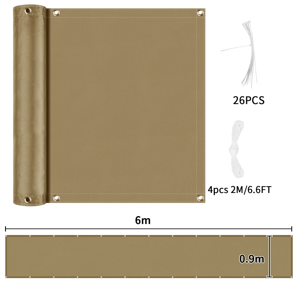 Outdoor Privacy Screen Fence Sunshade Net | Balcony Garden