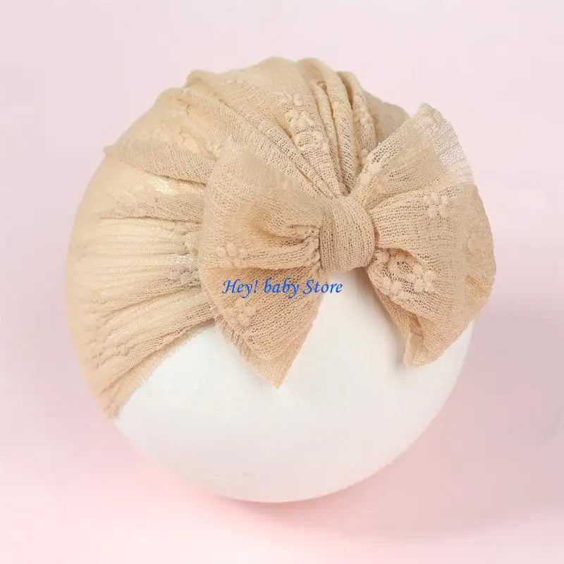 Newborn Baby Girl Turban Hat | Knit Beanie Headwrap Hospital Cap