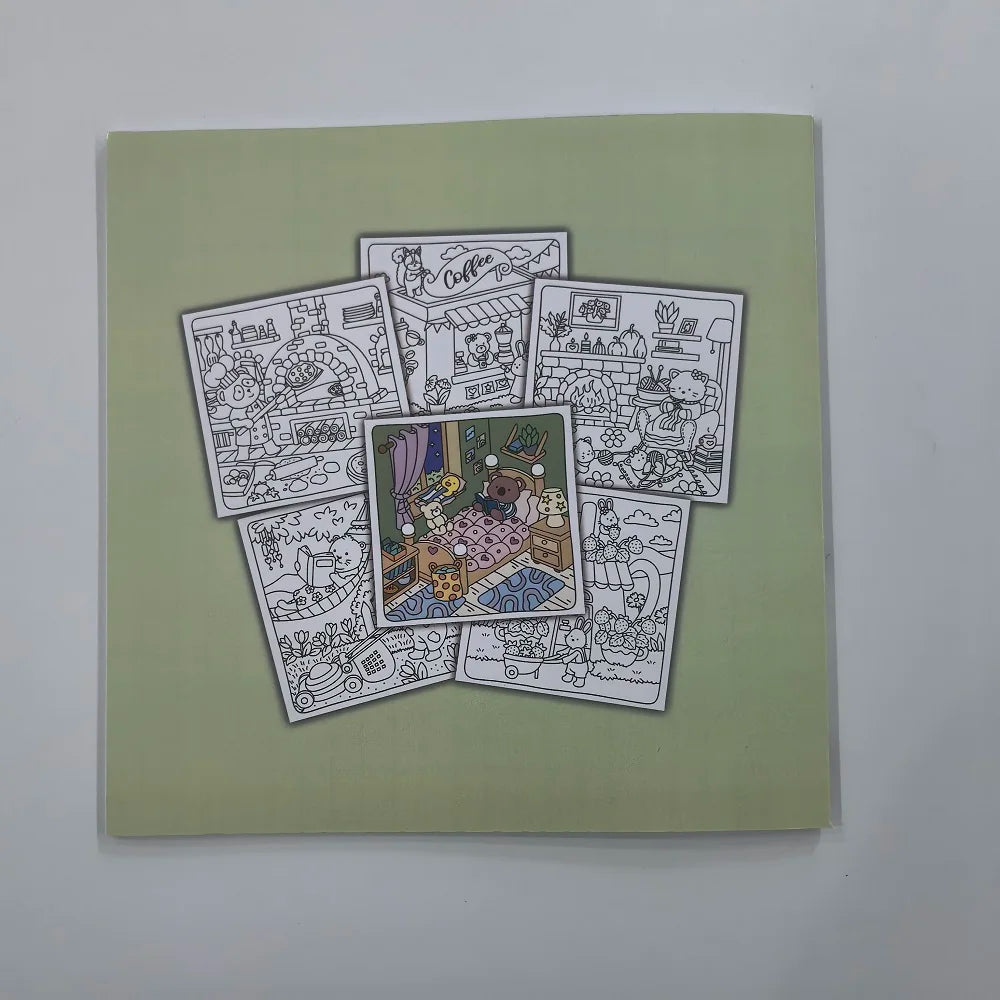 Cozy Moments Bold-easy Patterns Coloring Book Adults Cute Drawing