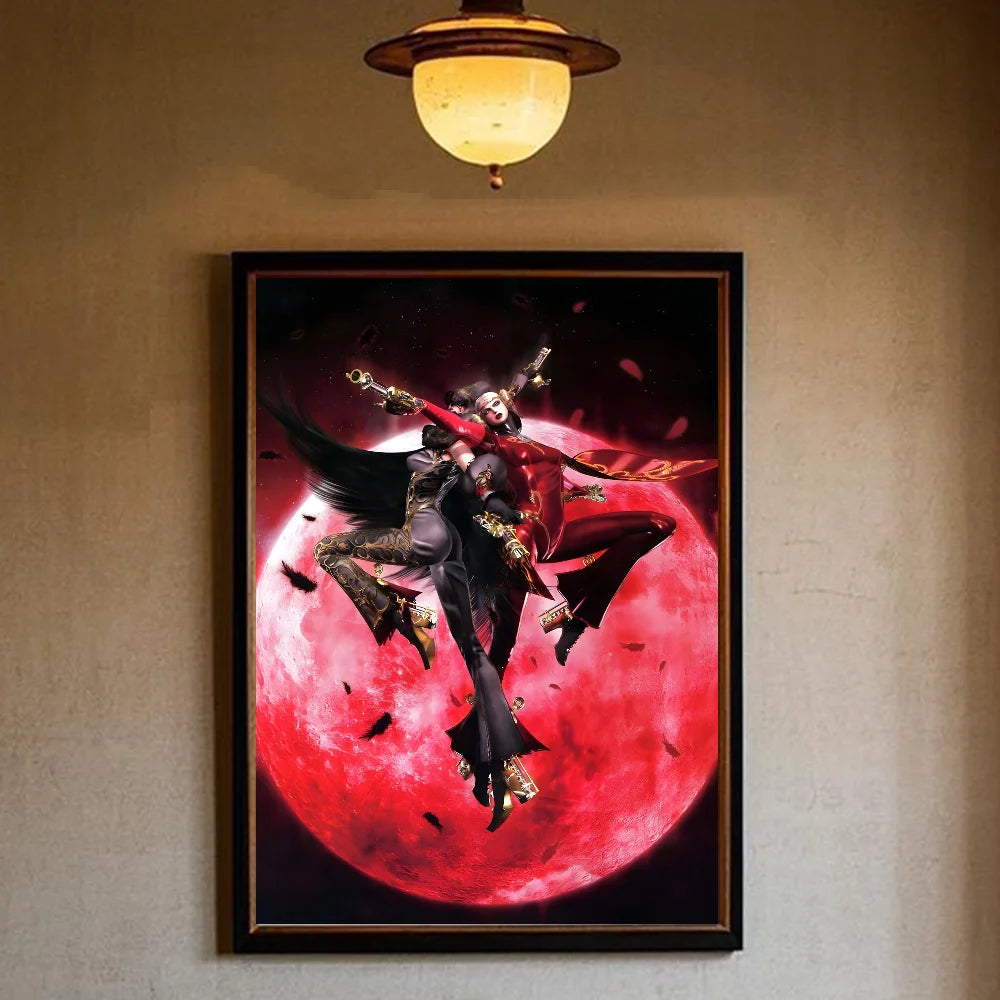 Bayonetta 3 Vintage Poster | HD Waterproof PVC Wall Art Gaming Wall Poster Peaceful Pleasures Health and Wellness z8 15X20cmNoframe