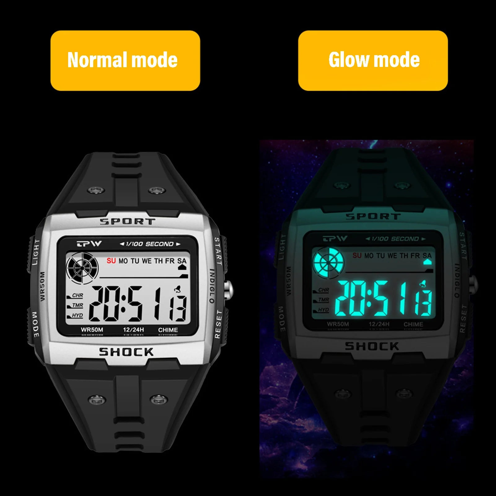 Waterproof Sports Wristwatch Multifunctional Student Alarm Clock Electronic Watch for Kids Boys Girls Gift Peaceful Pleasures Health and Wellness