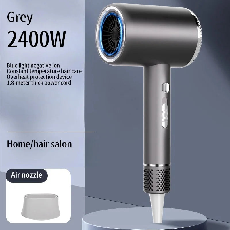 Internet Famous High-Speed Hair Dryer, High-Power Blue Light Negative Ion Cold And Hot Silent Hair Salon, Home Hammer Hair Dryer Peaceful Pleasures Health and Wellness Grey 1 EU