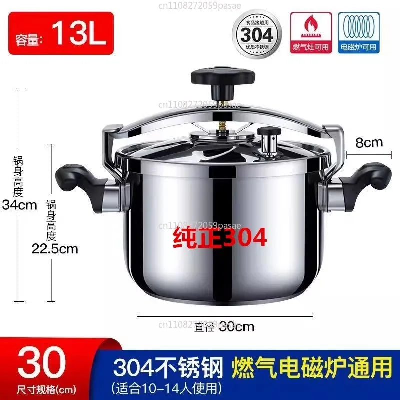304 Stainless Steel Pressure Cooker – Gas & Induction Universal