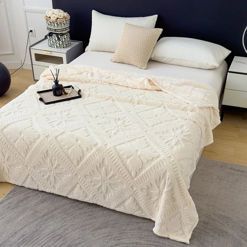 Europe Floral Lightweight Bed Blanket Soft Throw Blanket Super Premium Flannel Fleece Blanket All Season Use Peaceful Pleasures Health and Wellness Blanket Beige 100 X 150cm Throw L