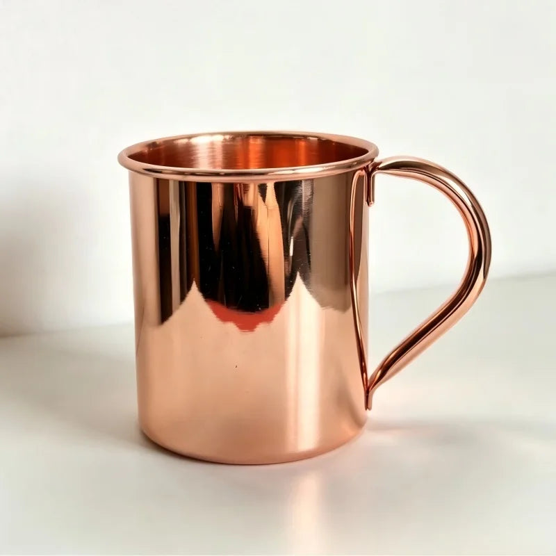 Moscow Mule Mug Durable Coppery Beer Mugs 350ml Coffee Mug Milk Cup Drinkware 304 Stainless Steel Copper-Plated Hammered Cup Peaceful Pleasures Health and Wellness Smooth