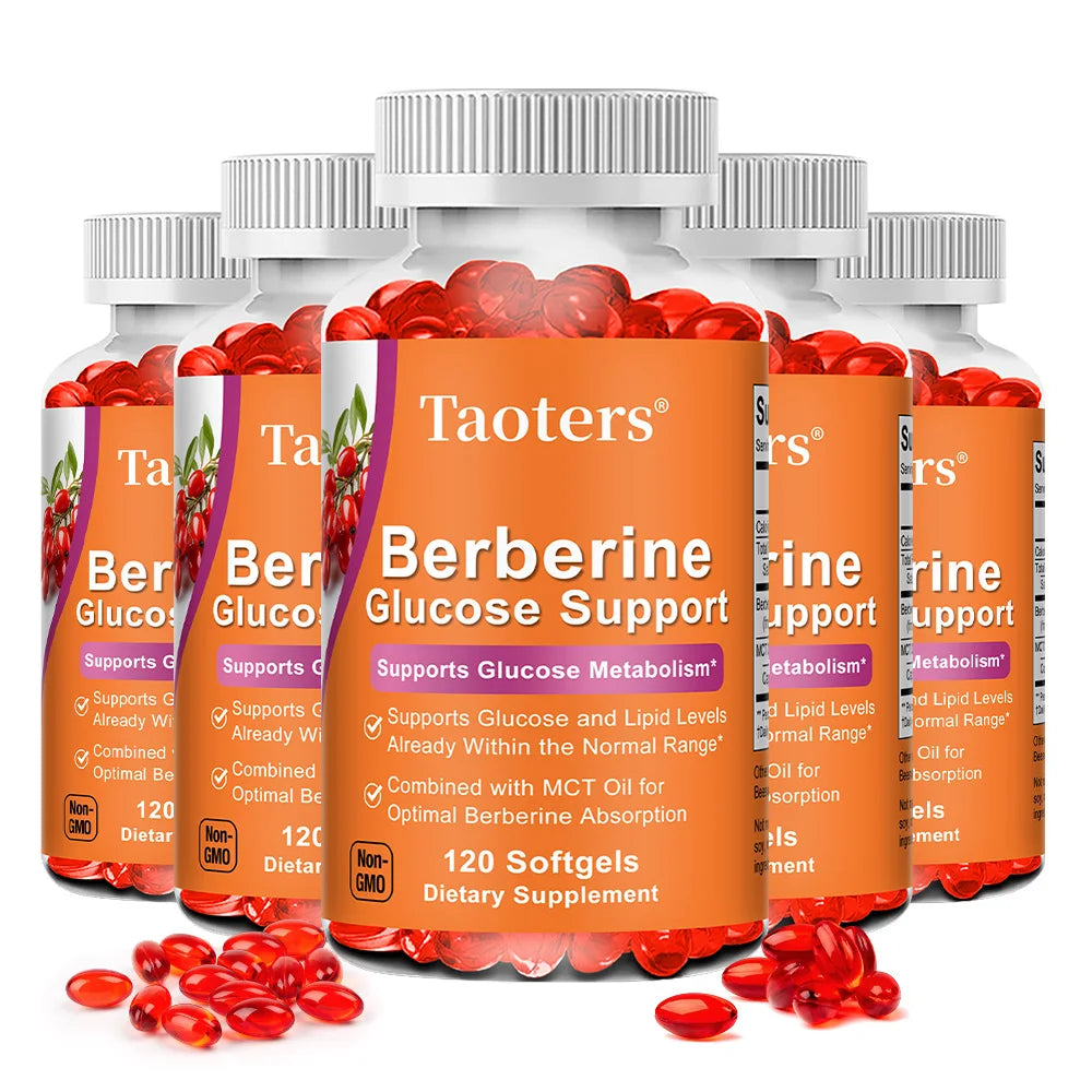 Berberine HCl + MCT Oil Capsules | Blood Sugar & Heart Support