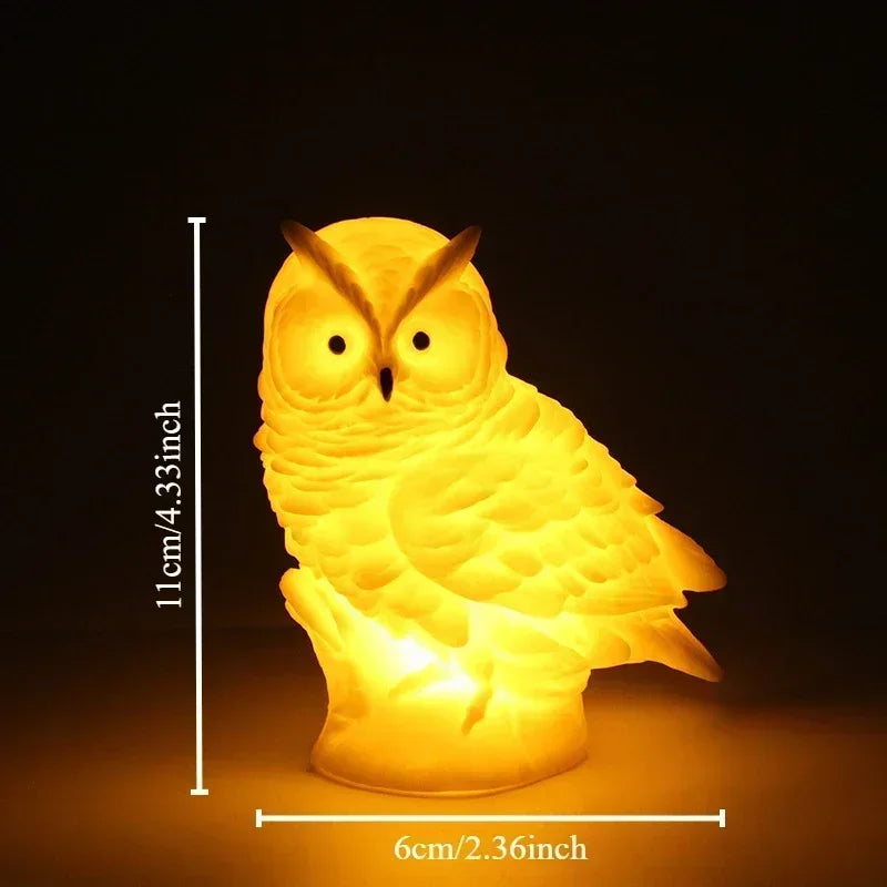 Cartoon Owl LED Night Light for Kids' Bedroom – Soft Novelty Glow