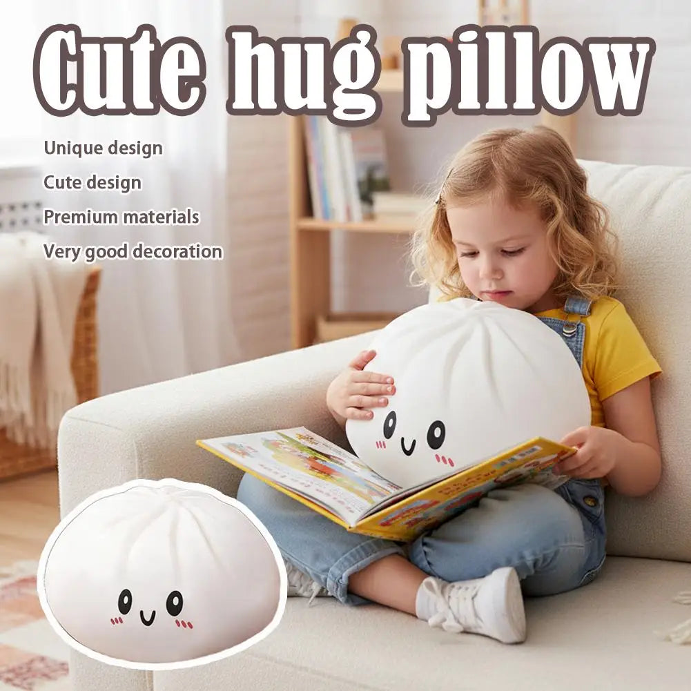 Oversized Dumpling Plush Pillow – Squishy Stress Relief Toy