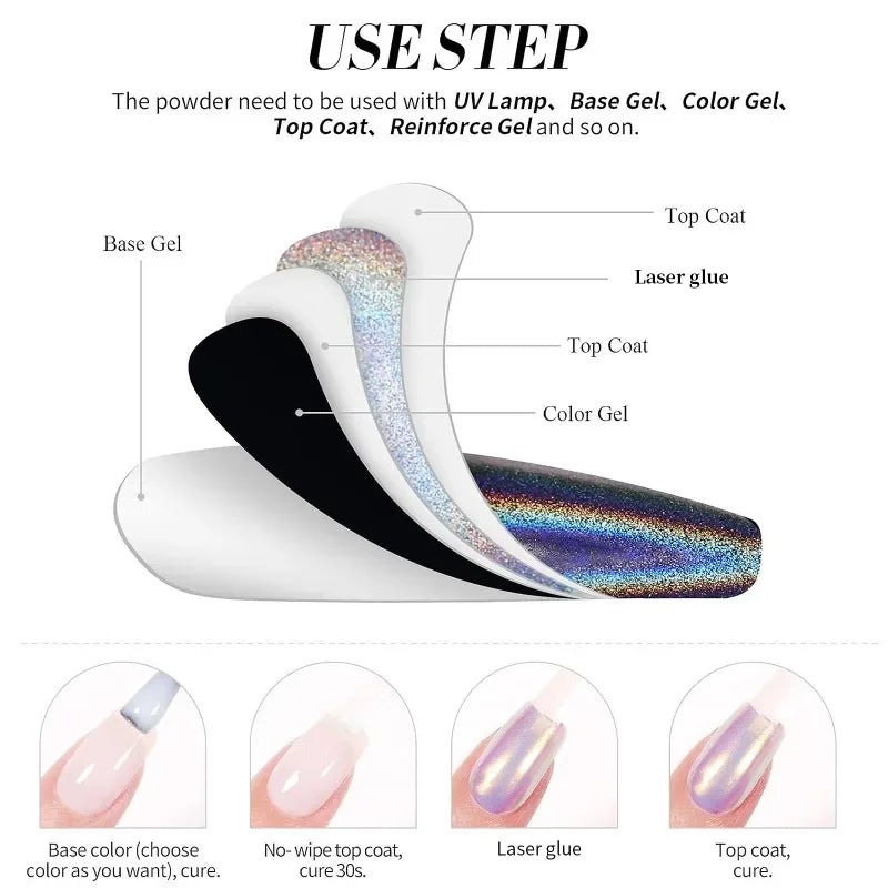 Holographic Nail Polish 7ml – Multichrome Rainbow Glitter Lacquer