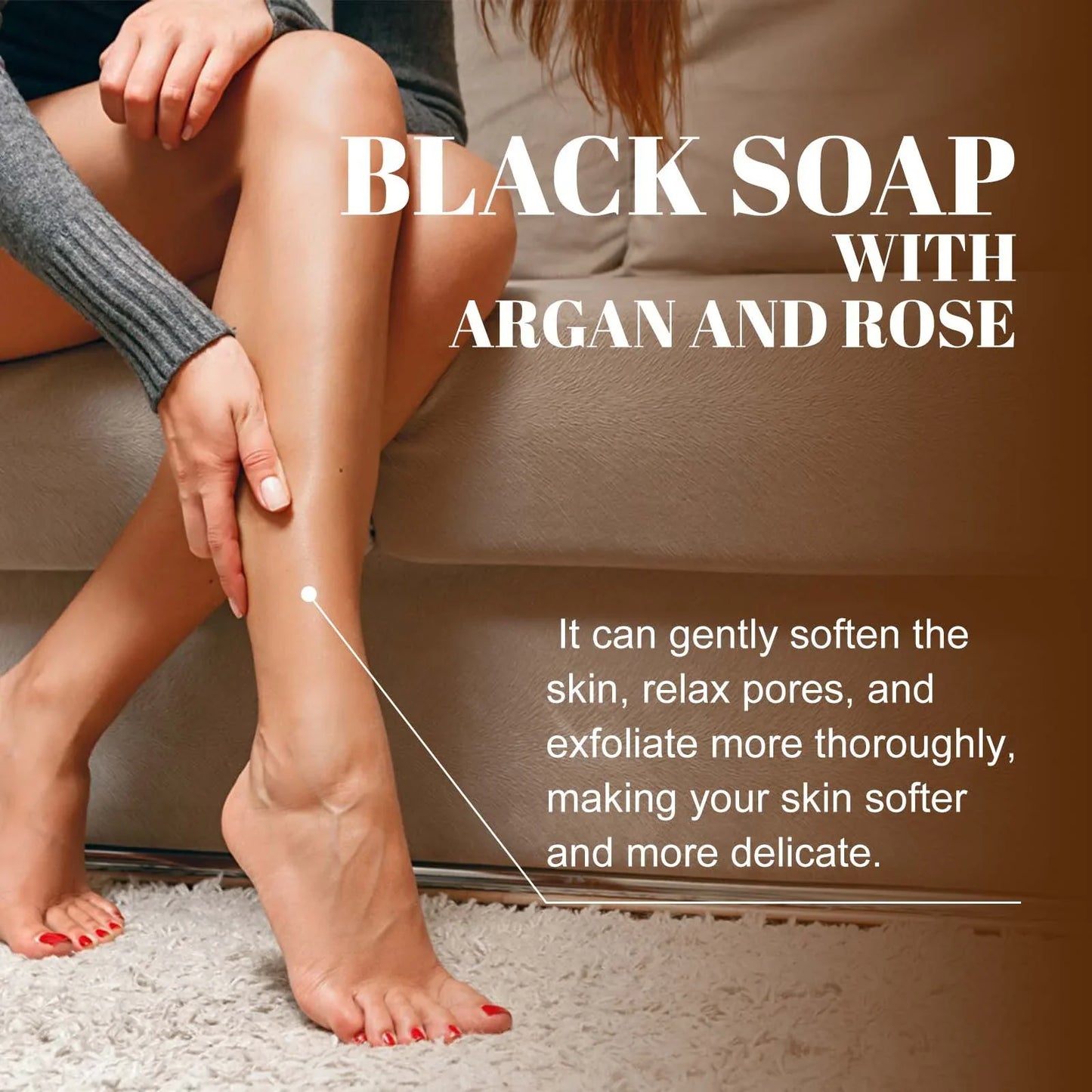 OceAura Black Cleansing Soap – Exfoliating Body Scrub 200g