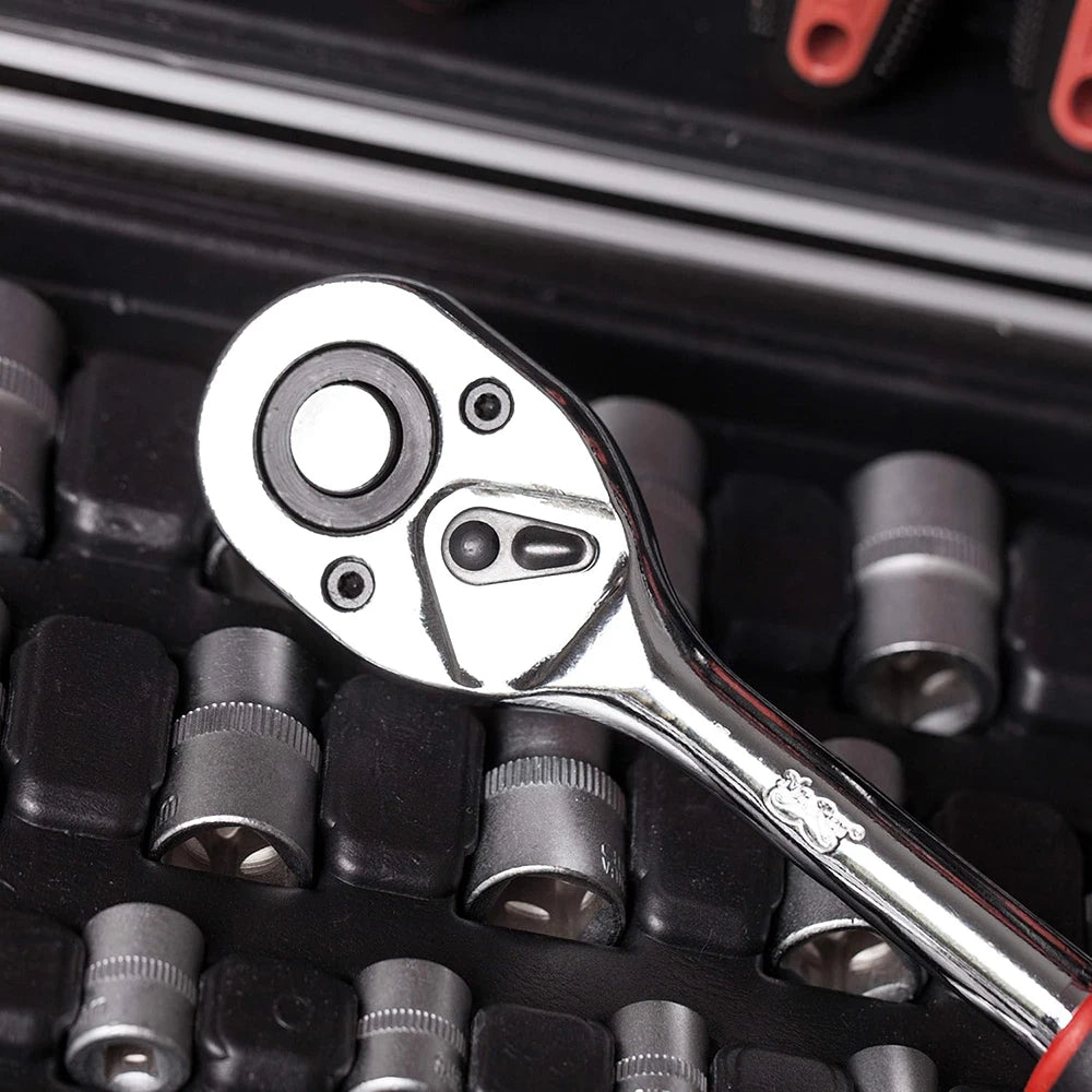 New 1/4 1/2 3/8 Inch Ratchet Wrench 24 Tooth Drive Ratchet Socket Wrench Tool Multi-funtion DIY Hand Tool Ratchet Handle Wrench Peaceful Pleasures Health and Wellness