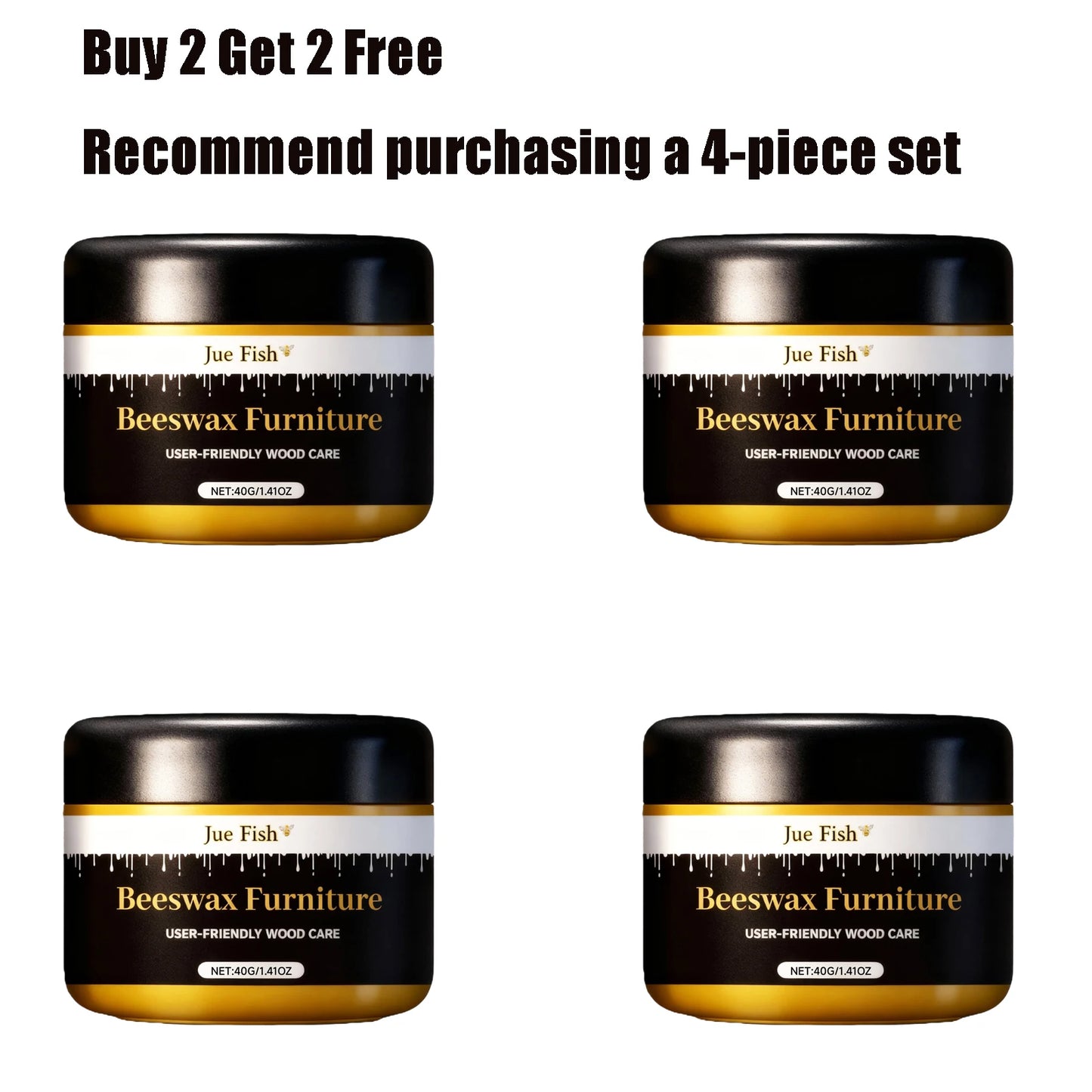Natural Wood Care Wax – Cleaner, Restorer & Protector (40ml)