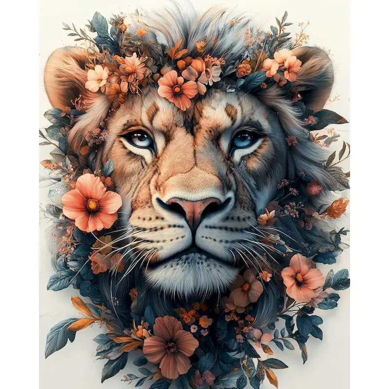 Paint by Number Kit for Adults – Flower & Animal Canvas 60×75cm