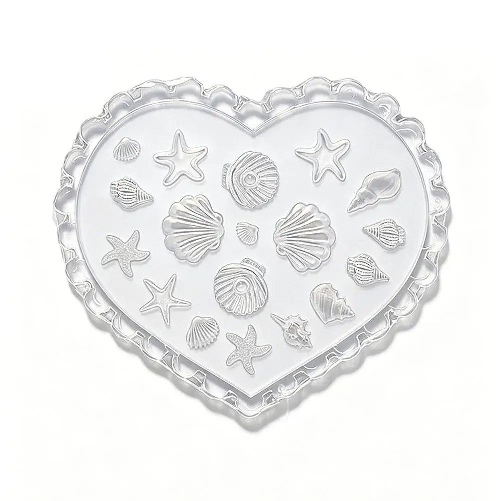 3D Ocean Nail Art Silicone Mold – Starfish, Shell & Sea Life