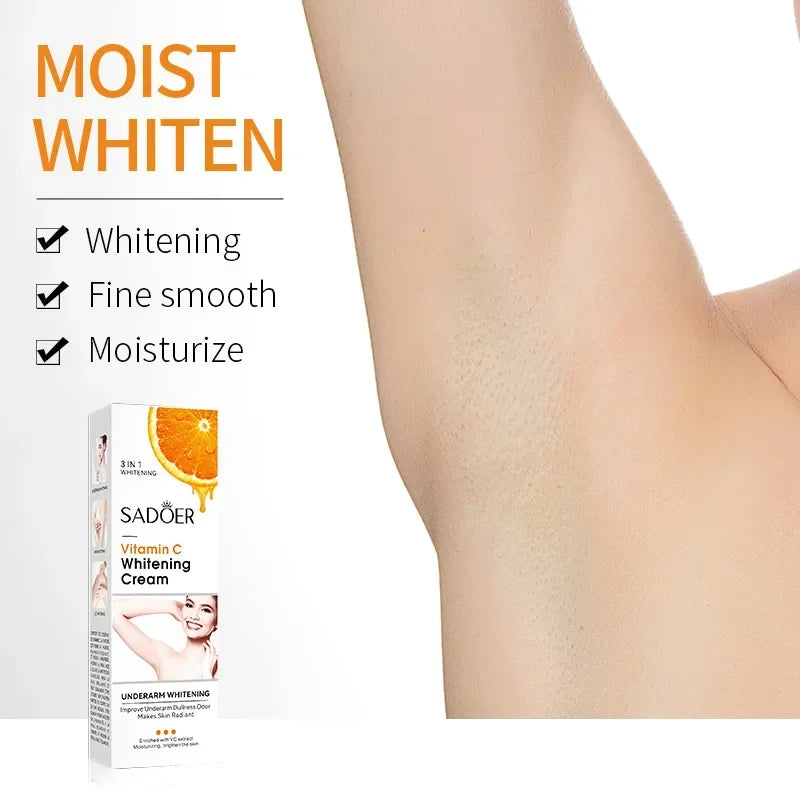 Brightening Body Cream Underarm Knee Buttocks Private Bleach Remove Melanin Pigmentation Improve Dull Brighten Nourish Skin Care Peaceful Pleasures Health and Wellness