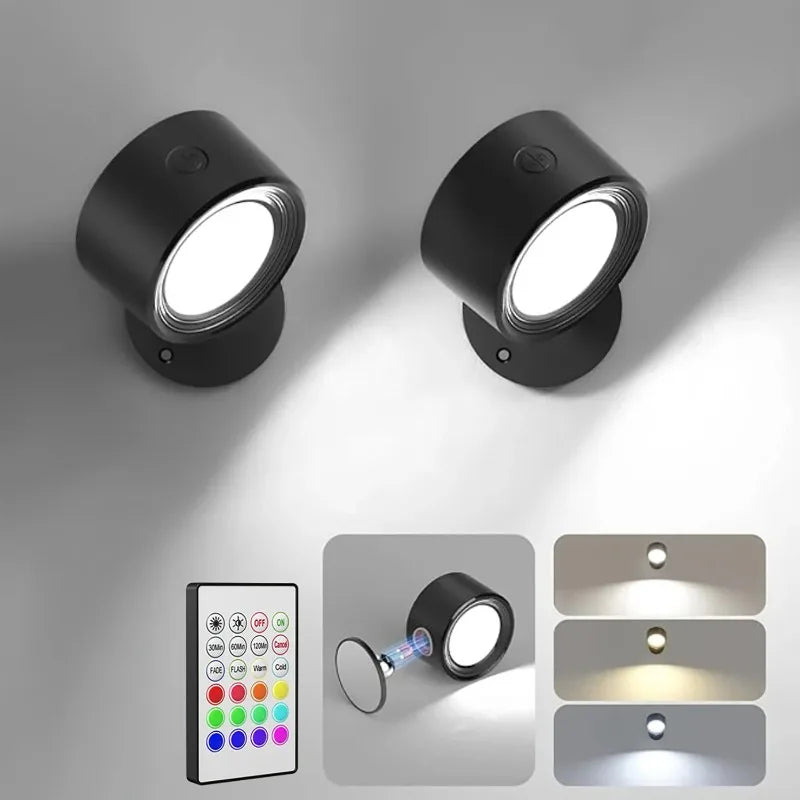 RGB Wall Lamp Dimmable LED Night Light with Remote Control