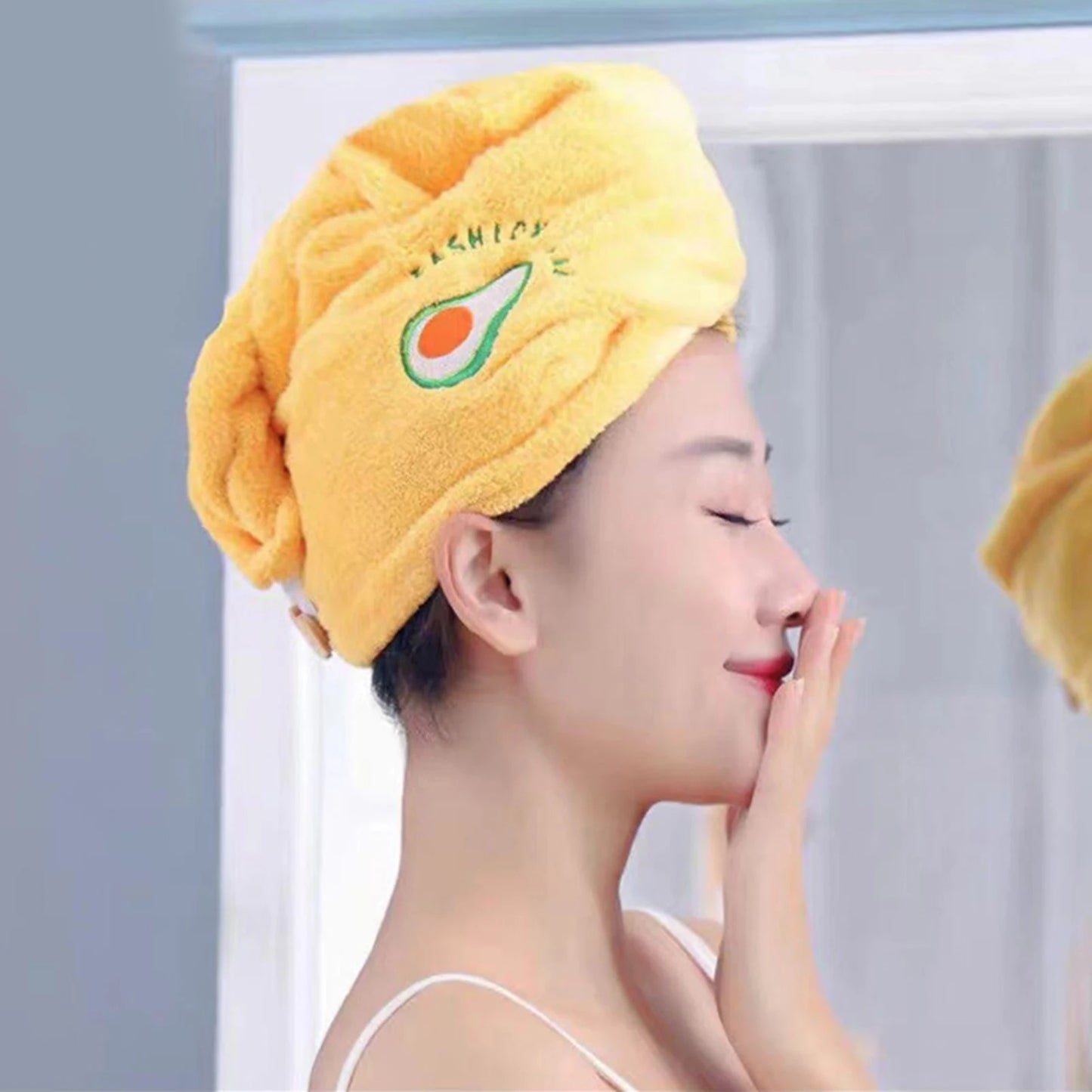Coral Fleece Ladies Hair Towel Washable Hair Turban Wrap Drying Head Towels for Children and Women Wet Hair Peaceful Pleasures Health and Wellness