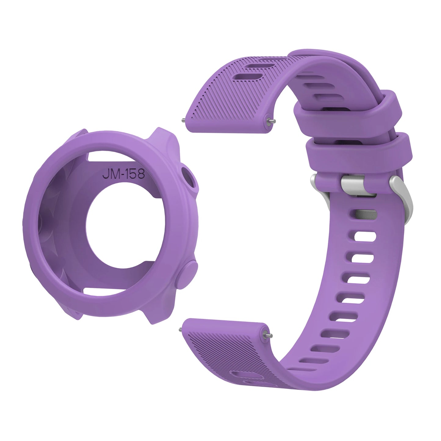 Silicone Strap For Garmin Forerunner 158 55 Replacement Watch Band + Protective Case Shell Peaceful Pleasures Health and Wellness Purple Case Strap Forerunner 158 55