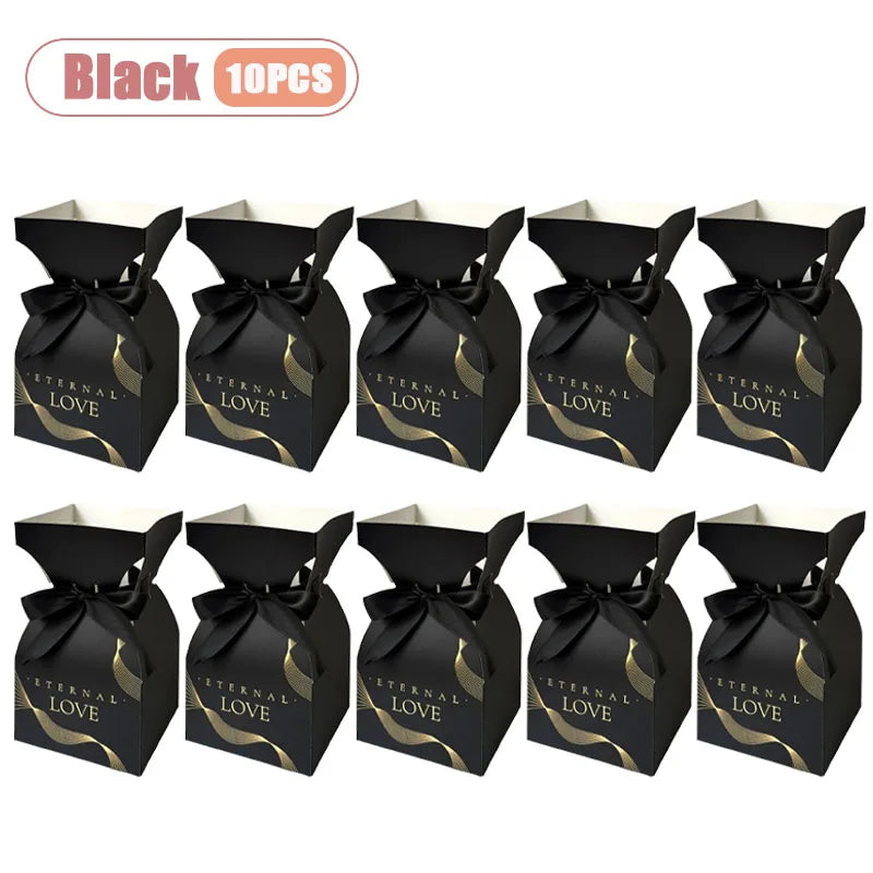 Flower Gift Box Bouquet Wrap with Handle – 10–40 Pack