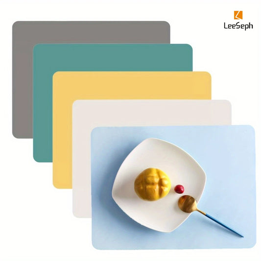 Leeseph 4pcs Silicone Placemats, Non-Slip Waterproof, Stain Resistant, Countertop Protector, Kitchen Counter Mat, Heat Resistant Peaceful Pleasures Health and Wellness