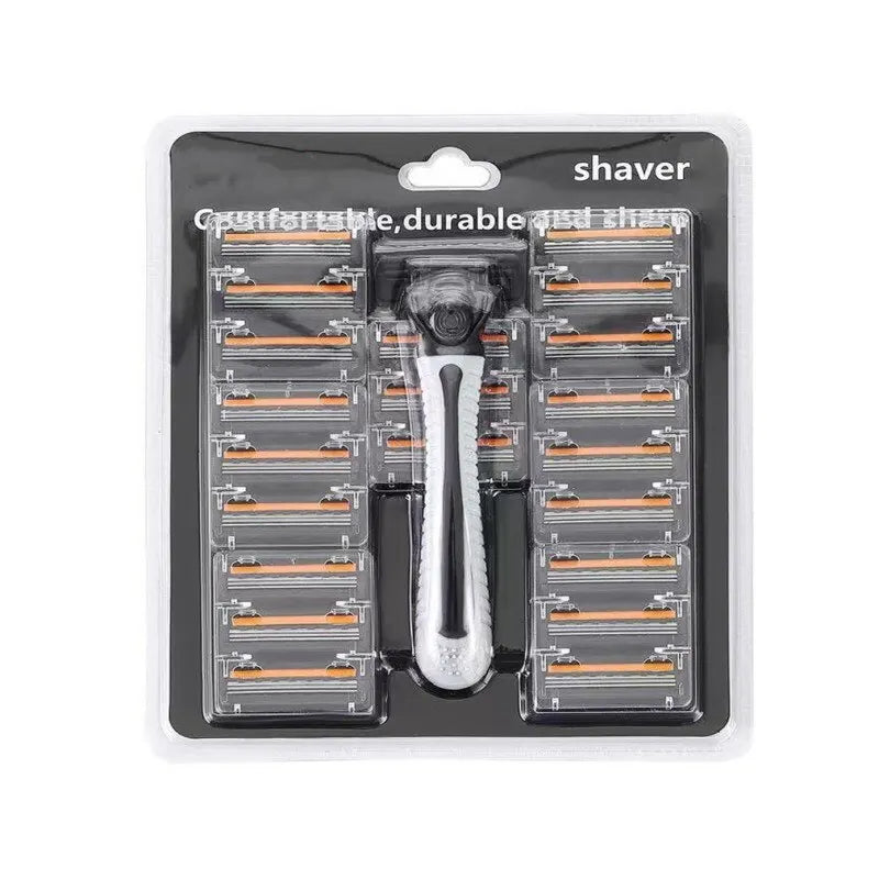 Shaver Brand New Design Men Razor Shaving Three Layer Shaver Reusable Razor Imported Blade Multi Tool Head Change Peaceful Pleasures Health and Wellness