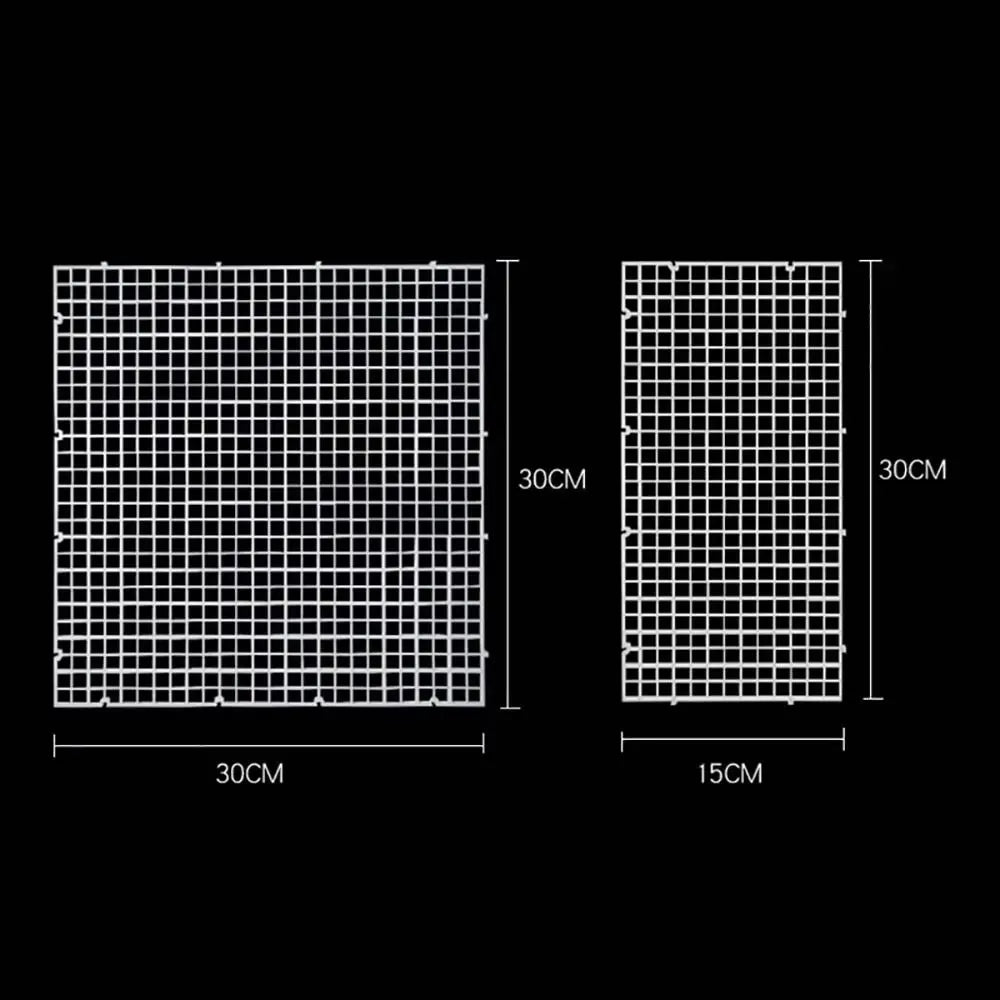 1Pcs Multifunctional Isolation Grid Board 30x30cm Black White Undergravel Bottom Plate Tray Plastic Seperator Divider Board Net Peaceful Pleasures Health and Wellness