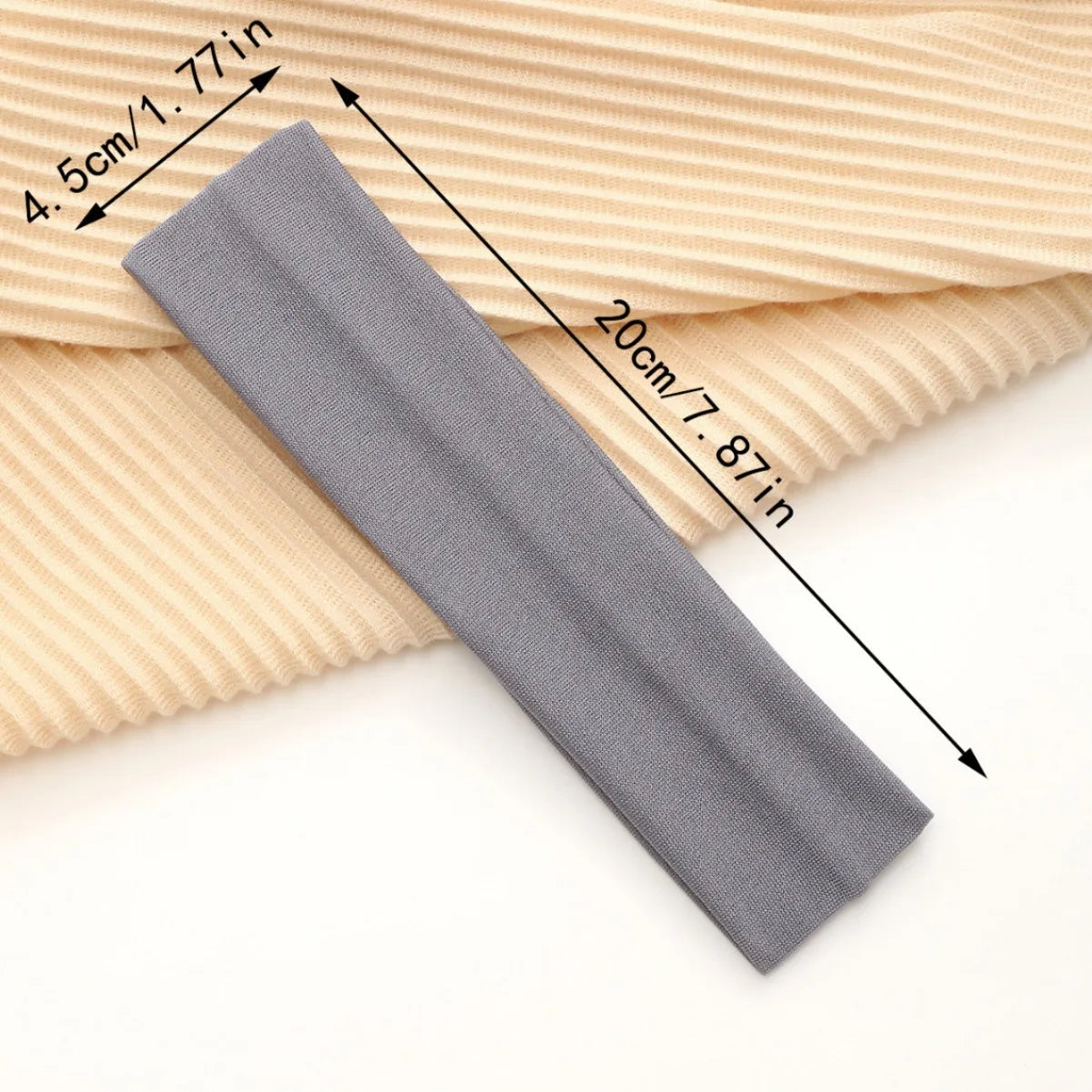 Four Seasons Solid Sports Headbands for Women Fitness Running Yoga Solid Color Elastic Hairbands Stretch Makeup Hair Accessories Peaceful Pleasures Health and Wellness 4pcs Grey