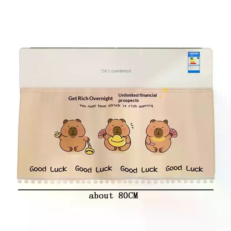 Capybara Cartoon AC Windshield Curtain | Kids Bedroom Air Cover