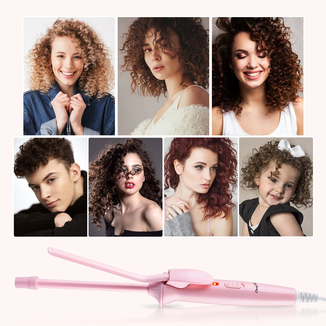 9mm Mini Hair Curling Iron Hair Curler Wand Professional Curly Tongs Ceramic Electric Salon Styling Tool Small Crimping Iron Peaceful Pleasures Health and Wellness
