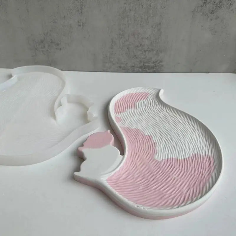 Large Squirrel Tray Silicone Mold DIY Resin Crystal Epoxy Crafts