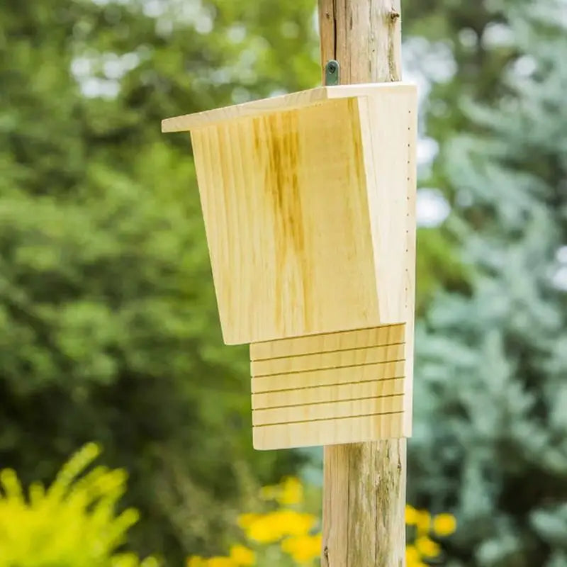 Wooden Outdoor Bat House | Bat Shelter, Nest & Habitat Box