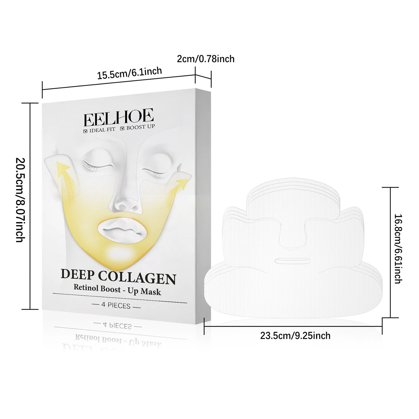 Deep Collagen Retinol Firming Face Mask – Lift & Hydrate 4-Pack