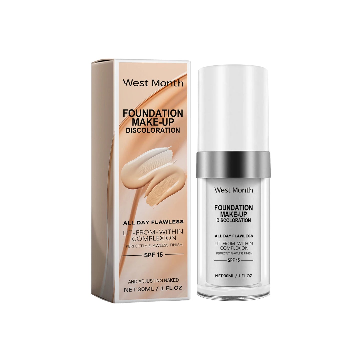 West Month Color Changing Foundation | Full Coverage, Matte, Waterproof